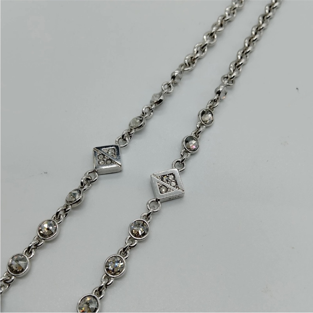 Christian Dior Chain Necklace Silvery Metallic With Box and Dust Bag - Picture 8 of 12